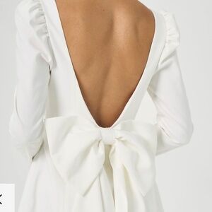 White Bow Dress- Anna Louise Boutique